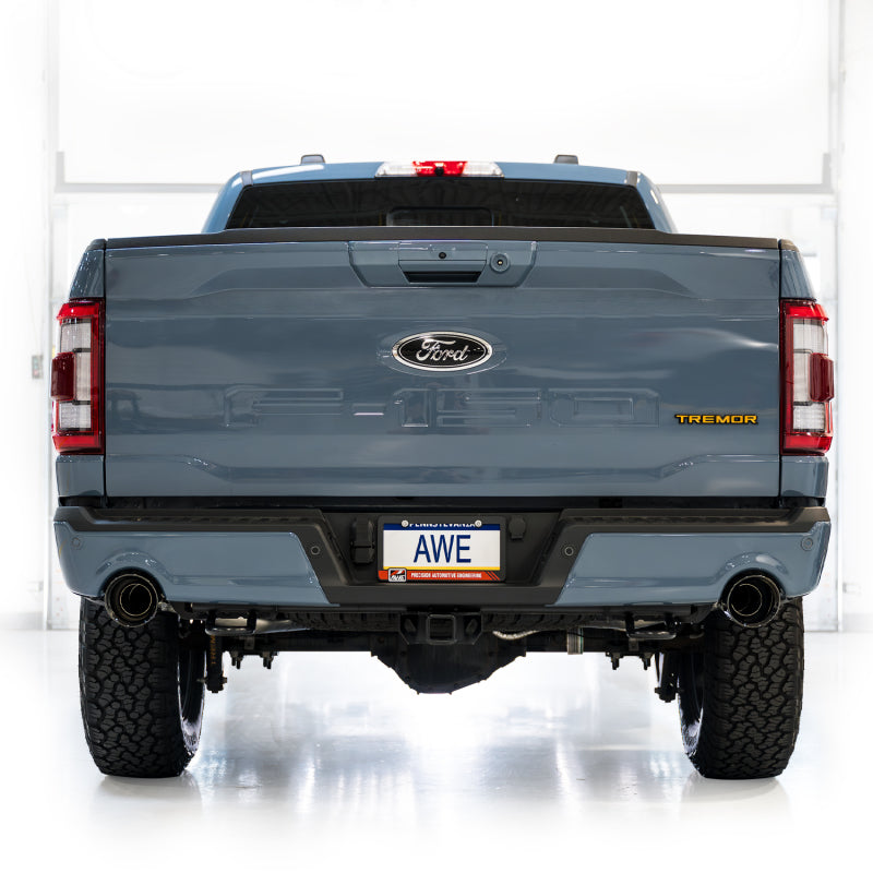 AWE Tuning 2021+ Ford F-150 Tremor (w/ Bumper Cutouts) 0FG Non-Resonated Catback -Diamond Black Tips-Catback-AWE Tuning-810098809917-