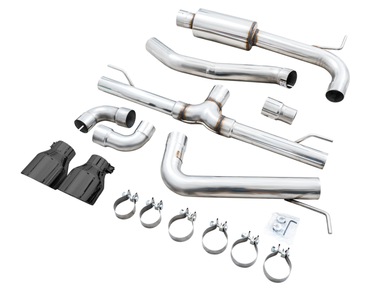 AWE 2022 VW GTI MK8  Track Edition Exhaust - Diamond Black Tips - Black Ops Auto Works