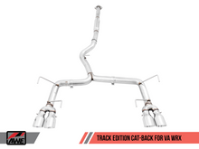Load image into Gallery viewer, AWE Tuning Subaru WRX/STI VA/GV Sedan Track Edition Exhaust - Chrome Silver Tips (102mm) - Black Ops Auto Works