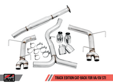 Load image into Gallery viewer, AWE Tuning Subaru WRX/STI VA/GV Sedan Track Edition Exhaust - Chrome Silver Tips (102mm) - Black Ops Auto Works