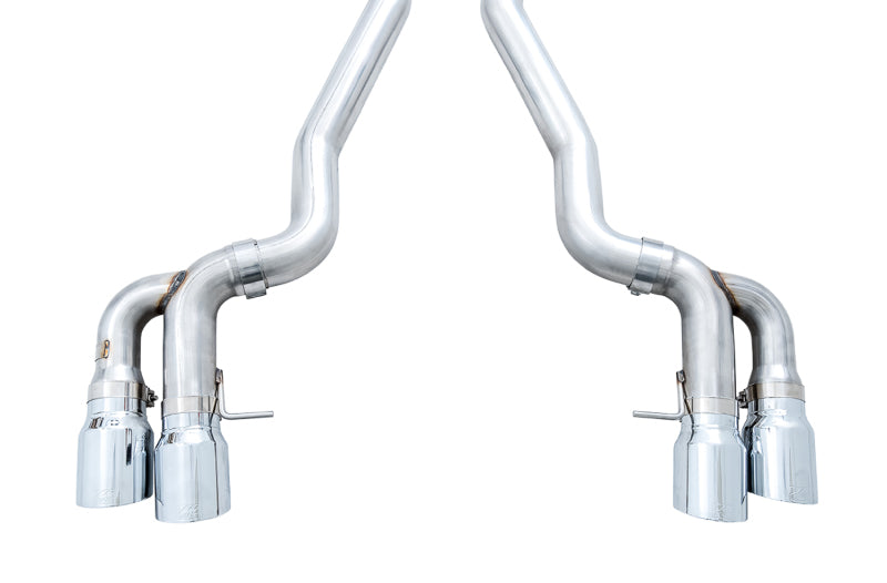 AWE Tuning 18-19 BMW M5 (F90) 4.4T AWD Cat-back Exhaust - Track Edition (Chrome Silver Tips)-Catback-AWE Tuning