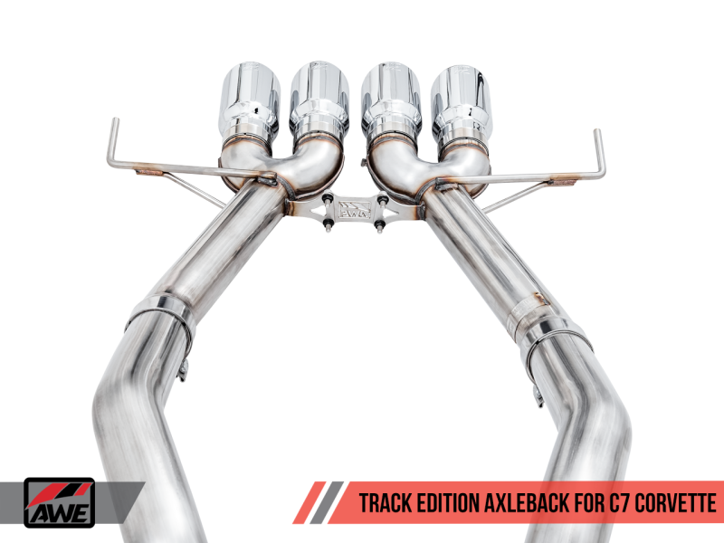 AWE Tuning 14-19 Chevy Corvette C7 Z06/ZR1 (w/o AFM) Track Edition Axle-Back Exhaust w/Chrome Tips - Black Ops Auto Works