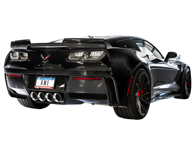 AWE Tuning 14-19 Chevy Corvette C7 Z06/ZR1 (w/o AFM) Track Edition Axle-Back Exhaust w/Chrome Tips - Black Ops Auto Works