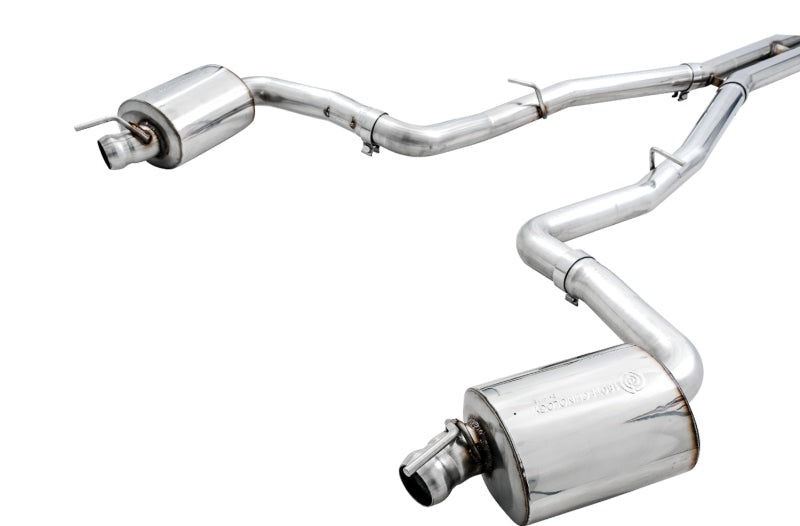 AWE Tuning 2017+ Challenger 5.7L Touring Edition Exhaust - Non-Resonated - Chrome Silver Quad Tips-Catback-AWE Tuning