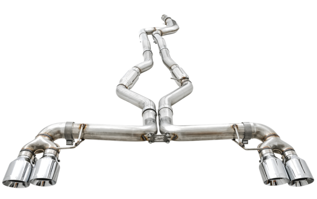 AWE Tuning 2019+ BMW M340i (G20) Track Edition Exhaust - Quad Chrome Silver Tips AWE3020-42078