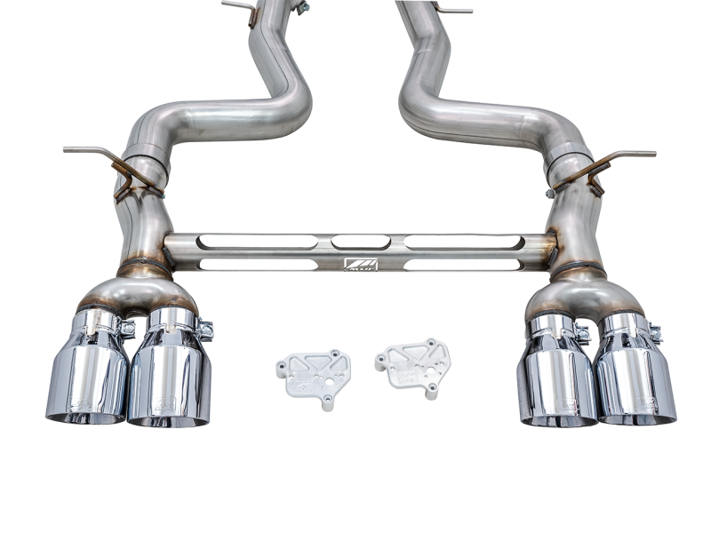AWE Tuning BMW F8X M3/M4 Track Edition Catback Exhaust - Chrome Silver Tips - Black Ops Auto Works