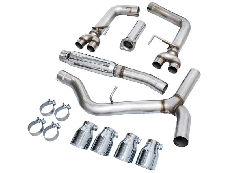 AWE Tuning 2022+ VB Subaru WRX Track Edition Exhaust - Chrome Silver Tips - Black Ops Auto Works