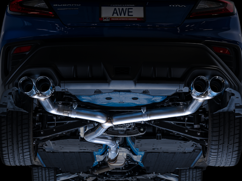 AWE Tuning 2022+ VB Subaru WRX Track Edition Exhaust - Chrome Silver Tips - Black Ops Auto Works