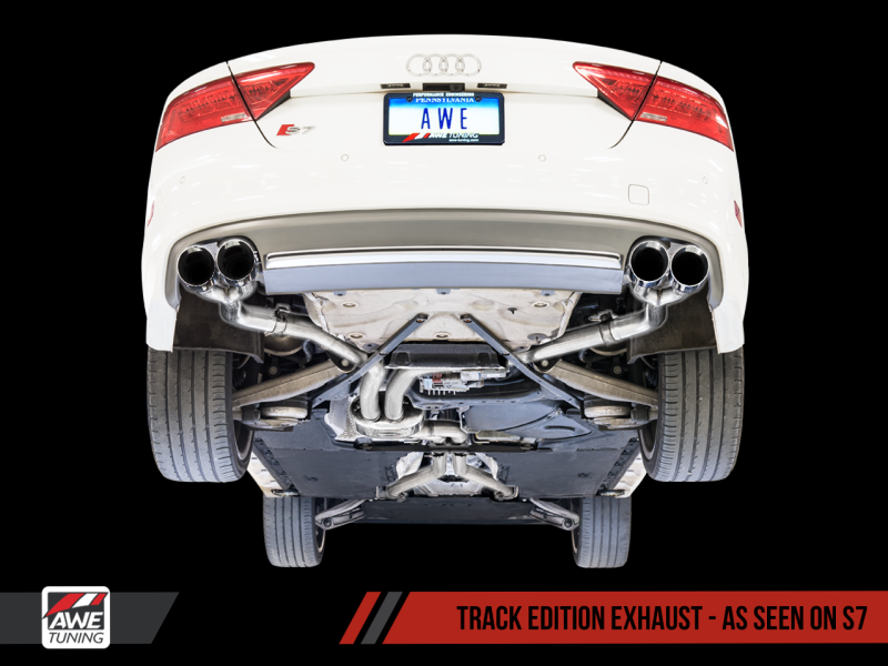 AWE Tuning Audi C7 / C7.5 S6 4.0T Track Edition Exhaust - Diamond Black Tips - Black Ops Auto Works
