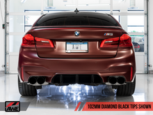 Load image into Gallery viewer, AWE Tuning 18-19 BMW M5 (F90) 4.4T AWD Cat-back Exhaust - Track Edition (Diamond Black Tips) - Black Ops Auto Works