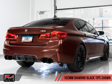 Load image into Gallery viewer, AWE Tuning 18-19 BMW M5 (F90) 4.4T AWD Cat-back Exhaust - Track Edition (Diamond Black Tips) - Black Ops Auto Works