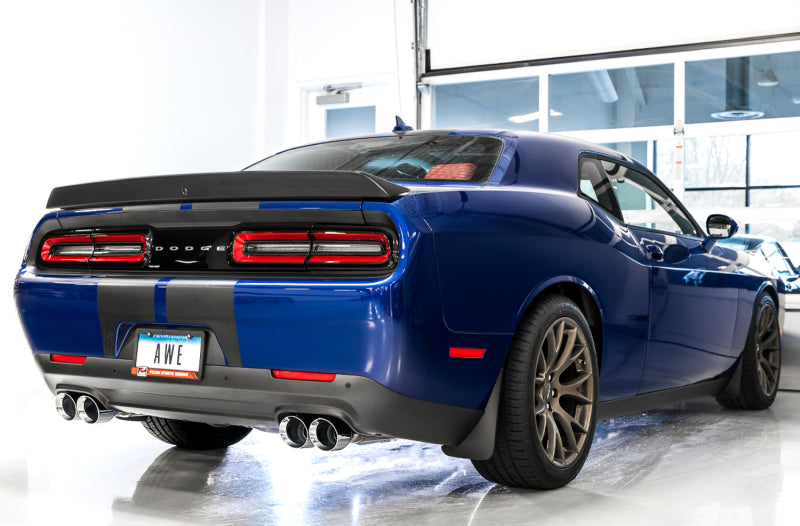 AWE Tuning 2017+ Challenger 5.7 Touring Edition Exhaust - Non-Resonated - Diamond Black Quad Tips-Catback-AWE Tuning