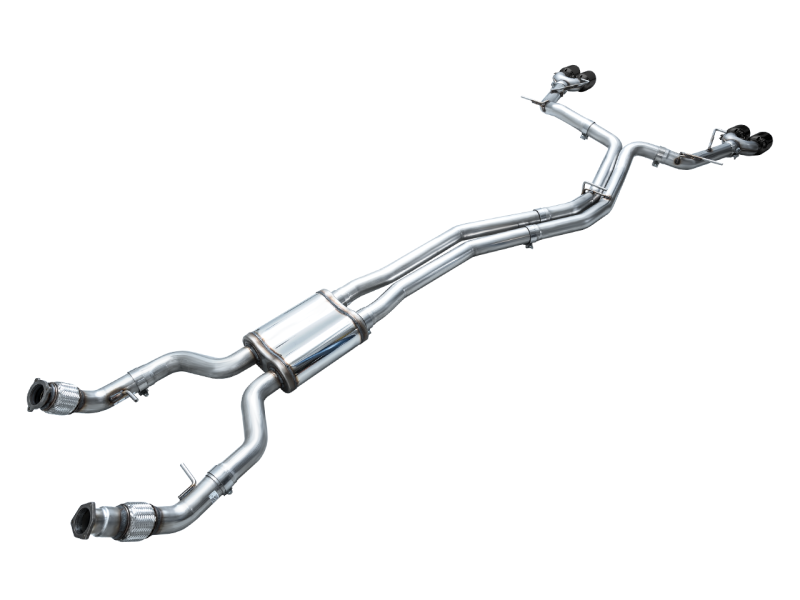 AWE Tuning 19-23 Audi C8 S6/S7 2.9T V6 AWD Track Edition Exhaust - Diamond Black Tips - Black Ops Auto Works