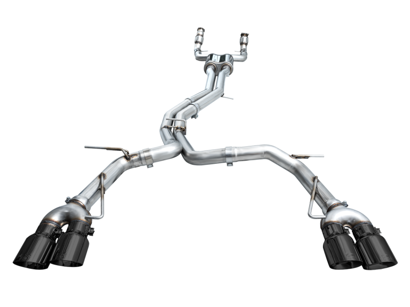 AWE Tuning 19-23 Audi C8 S6/S7 2.9T V6 AWD Track Edition Exhaust - Diamond Black Tips - Black Ops Auto Works