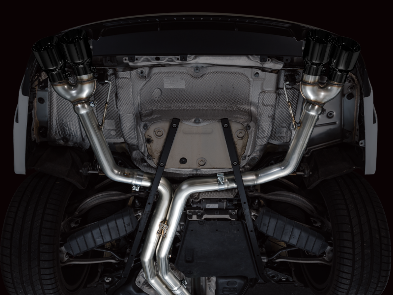 AWE Tuning 19-23 Audi C8 S6/S7 2.9T V6 AWD Track Edition Exhaust - Diamond Black Tips - Black Ops Auto Works