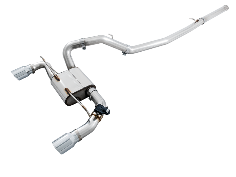 AWE Tuning Ford Focus RS SwitchPath Cat-back Exhaust - Diamond Black Tips - Black Ops Auto Works