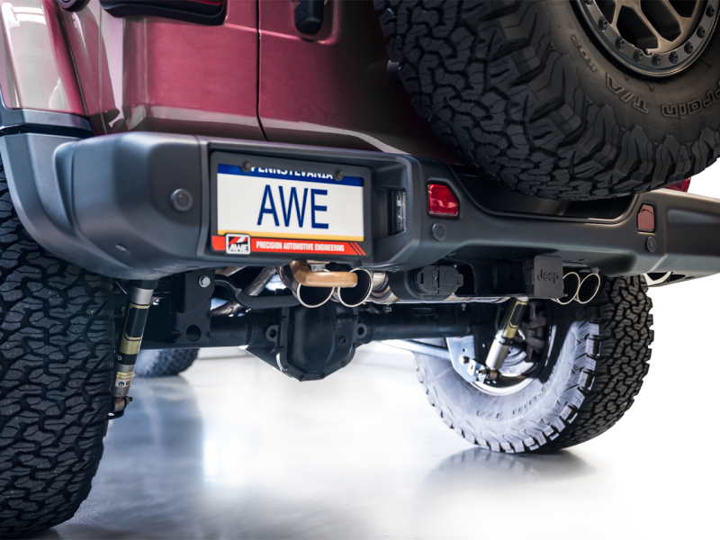 AWE 21+ Wrangler 392 Switchpath Cat-Back Exhaust- Quad BashGuards - Black Ops Auto Works