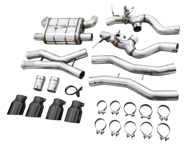 AWE SwitchPath Catback Exhaust for BMW G8X M3/M4 - Diamond Black Tips - Black Ops Auto Works