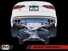 Load image into Gallery viewer, AWE Tuning Audi B9 S4 SwitchPath Exhaust - Non-Resonated (Black 102mm Tips) - Black Ops Auto Works