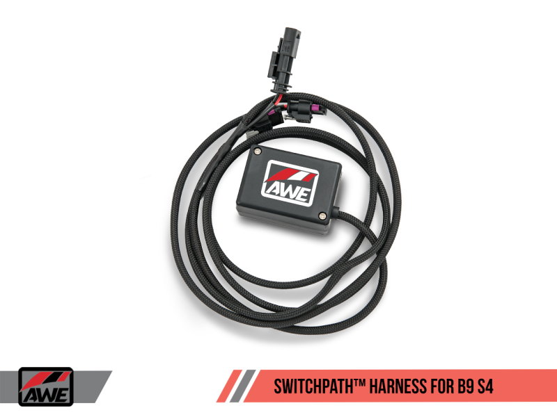 AWE Tuning Audi B9 S4 SwitchPath Exhaust - Non-Resonated (Black 102mm Tips) - Black Ops Auto Works