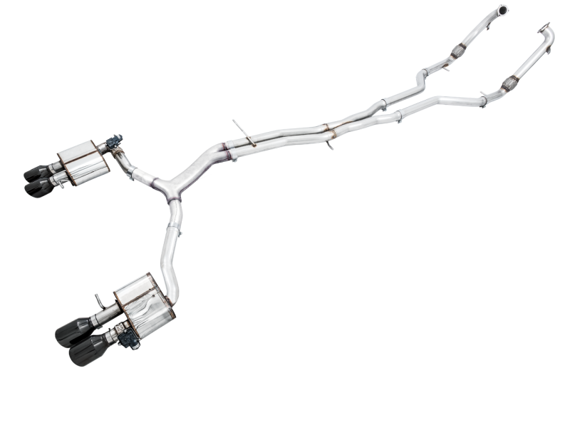 AWE Tuning Audi B9 S5 Sportback SwitchPath Exhaust - Non-Resonated (Black 102mm Tips) - Black Ops Auto Works