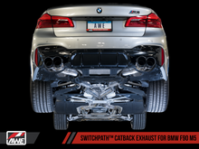 Load image into Gallery viewer, AWE Tuning 18-19 BMW F90 M5 SwitchPatch Cat-Back Exhaust- Black Diamond Tips - Black Ops Auto Works