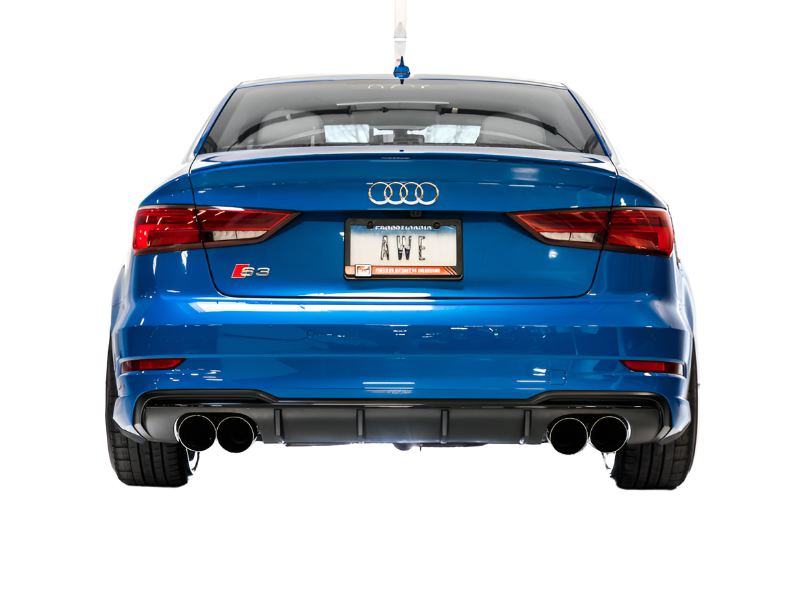AWE Tuning Audi 8V S3 SwitchPath Exhaust w/Diamond Black Tips 102mm - Black Ops Auto Works