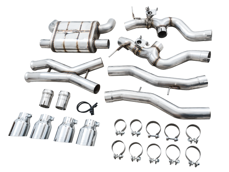 AWE SwitchPath Catback Exhaust for BMW G8X M3/M4 - Chrome Silver Tips - Black Ops Auto Works