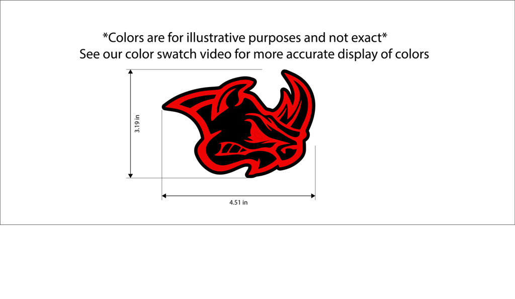 Angry Rhino Grille Badge | OEM Color Match & Carbon Fiber | Exotic Innovations
