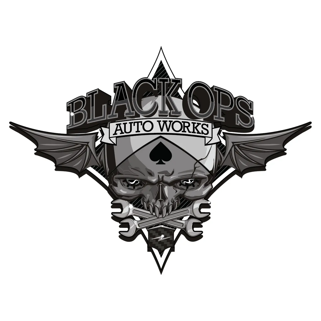 Black Ops Flyer Logo: Matte Black - Black Ops Auto Works