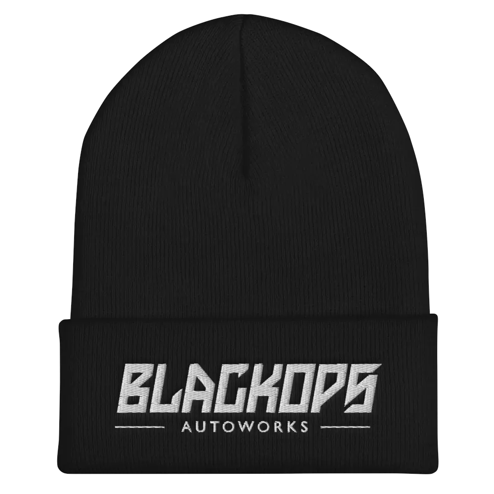 BLACK OPS PUFF EMBROIDERED BEANIE - Black Ops Auto Works