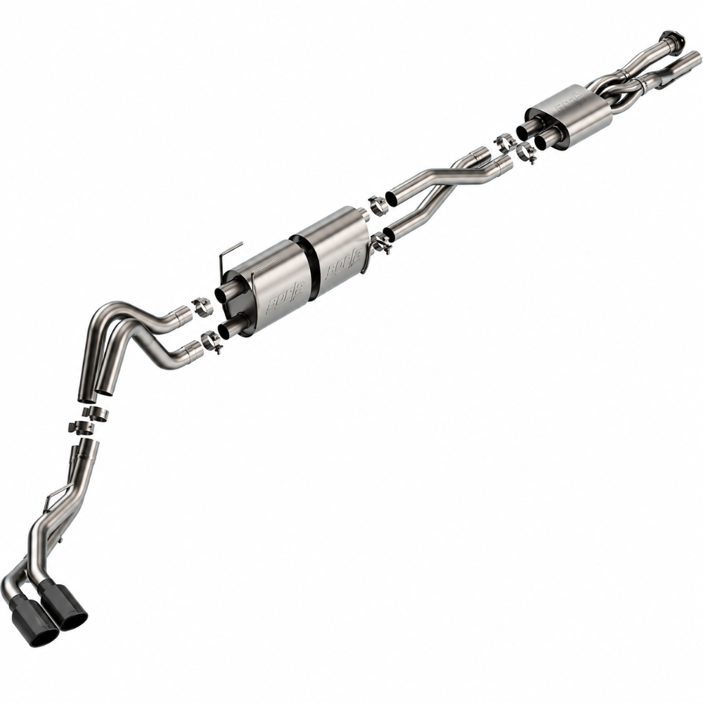 Borla 141016BC F-250 F-350 7.3L Cat-Back Black Chrome 2020-2026