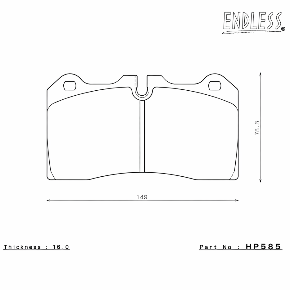Endless HP585 brake pad