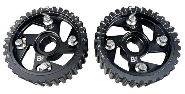 Brian Crower Honda B Series Black Adjustable Cam Gears (pair)-Cam Gears-Brian Crower-