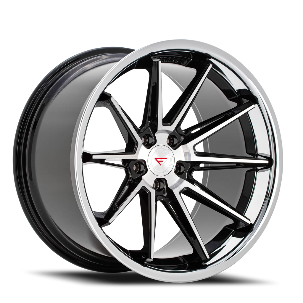 Ferrada Wheels Ferrada CM2 MA 19x9.5 +40 5x114mm 73.1mm Machined Black Chrome Lip