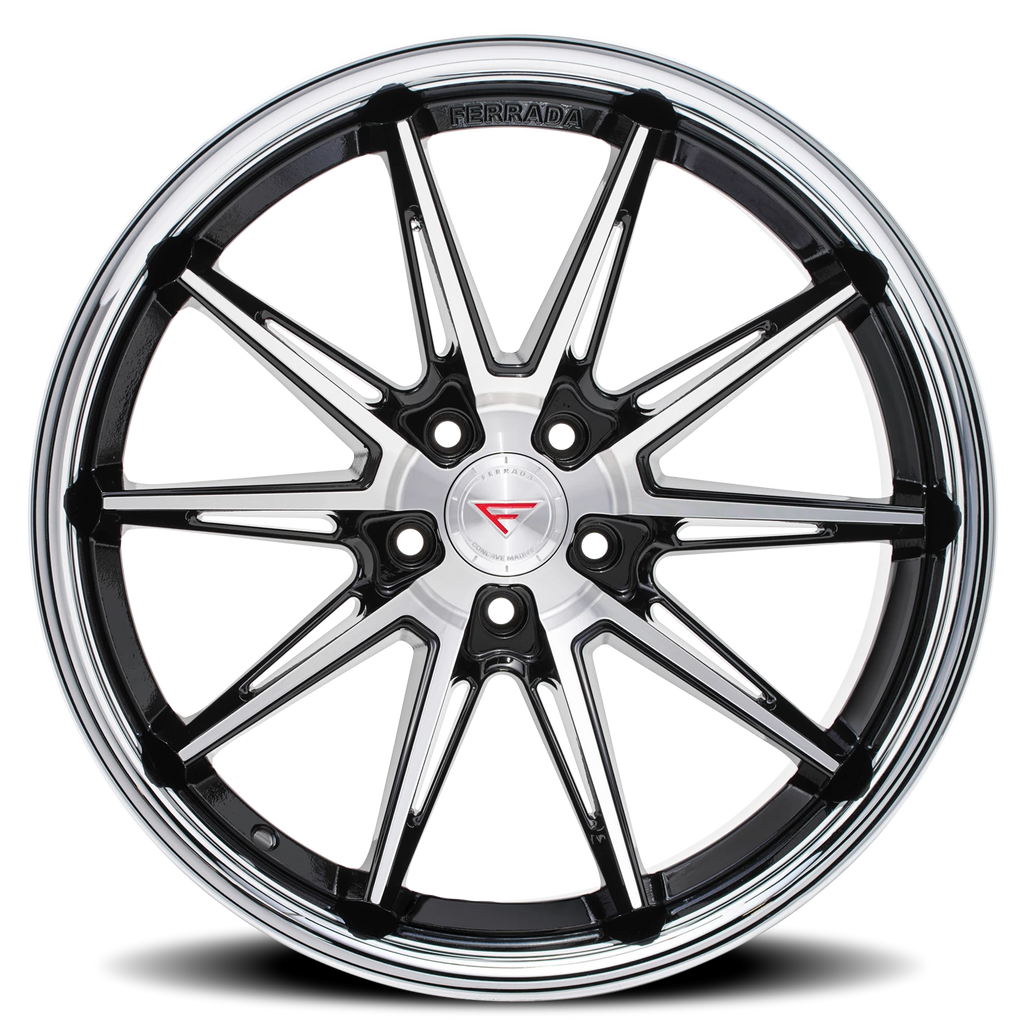 Ferrada Wheels Ferrada CM2 MA 19x9.5 +40 5x114mm 73.1mm Machined Black Chrome Lip