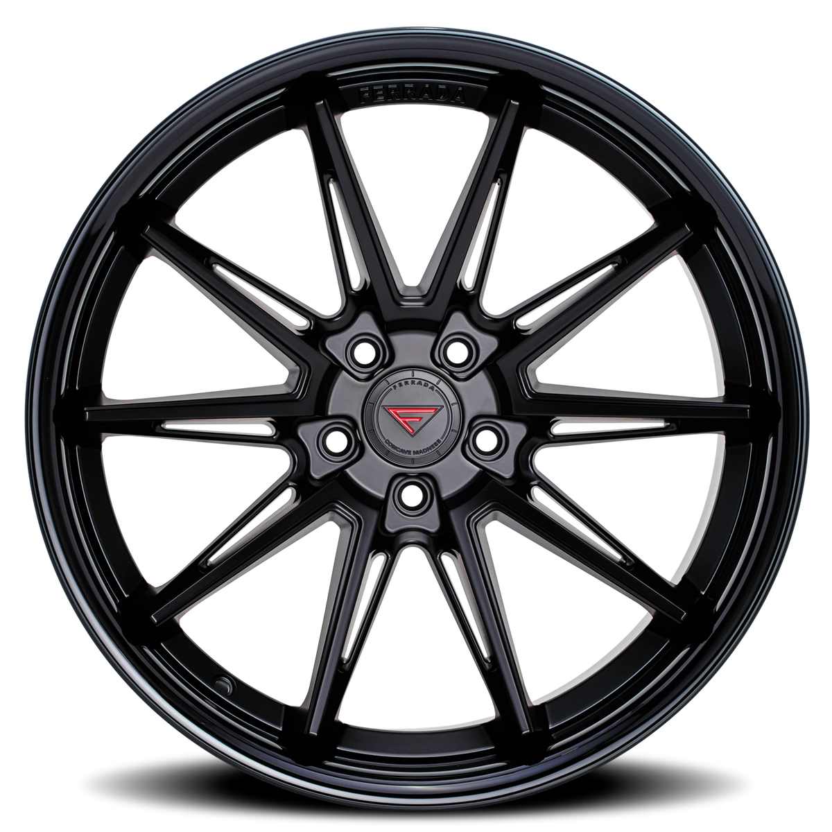 Ferrada CM2 MB 19x10.5 +25 5x114mm 73.1mm Matte Black Gloss Black Lip ...