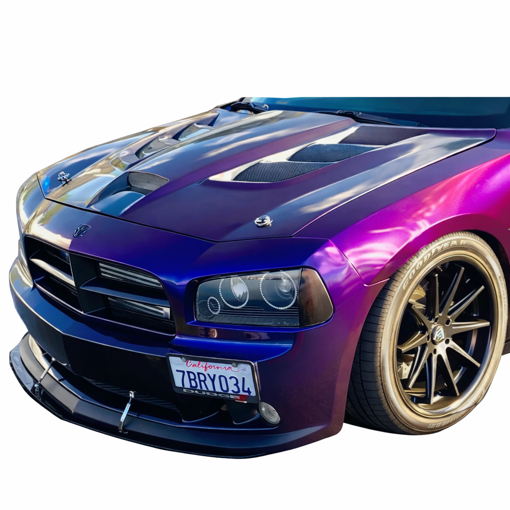 Carbon fiber outer shell for the 2006–2010 Dodge Charger Sniper 1.0 hood