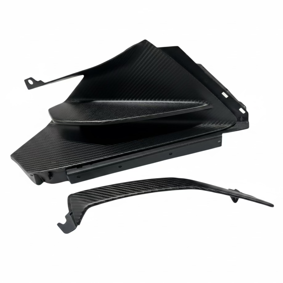 Carbon fiber side skirt intake assembly for Lamborghini Huracan STO