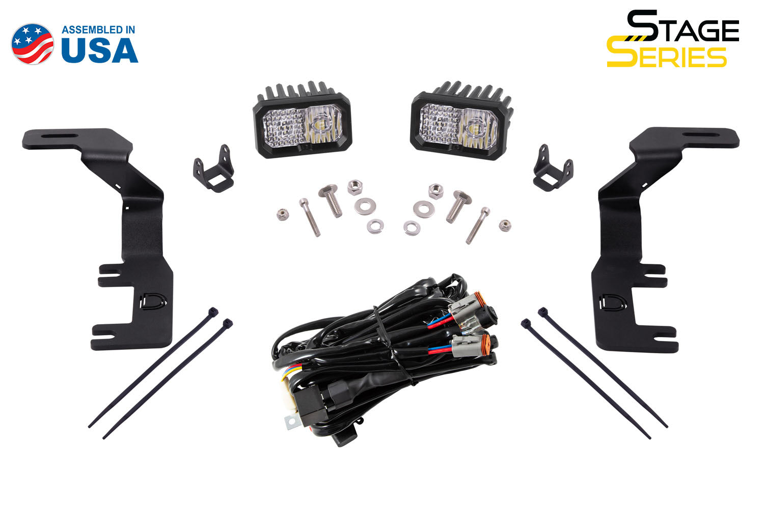 Stage Series 2in LED Ditch Light Kit for 2015-2021 Chevrolet Colorado,  Black Ops Auto Works