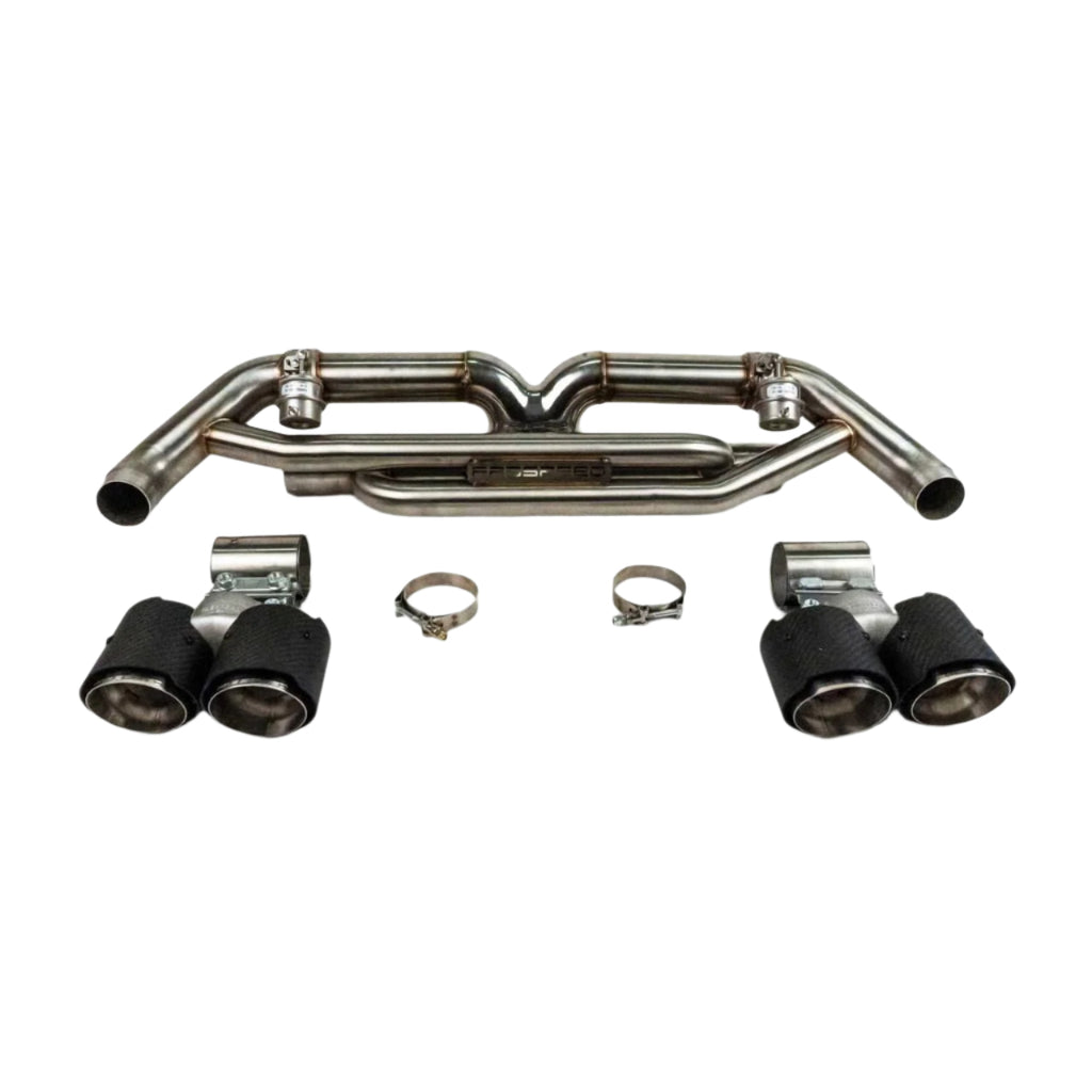 -Fabspeed Porsche 991.2 Carrera Valvetronic Center Muffler Bypass X-Pipe (Non-PSE Only)-Fabspeed Motorsport
