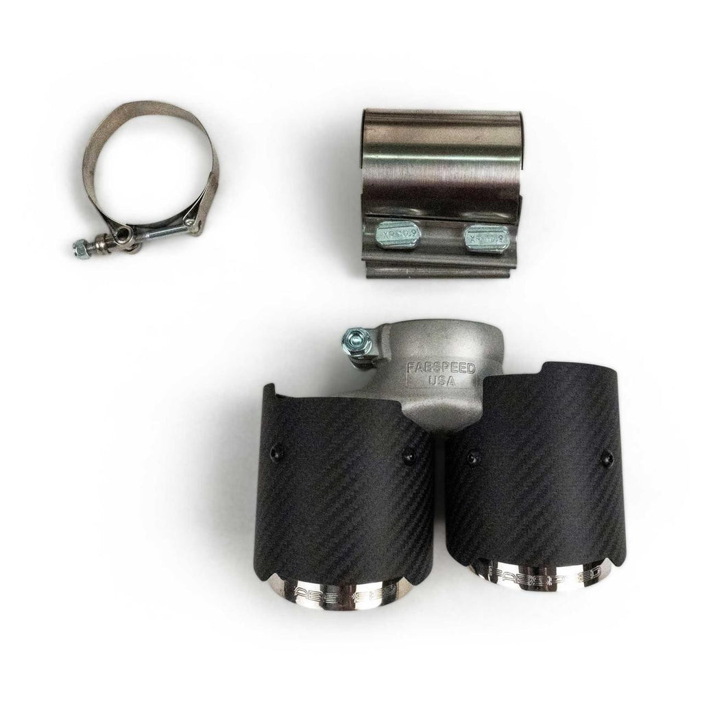 -Fabspeed Porsche 991.2 Carrera Valvetronic Center Muffler Bypass X-Pipe (Non-PSE Only)-Fabspeed Motorsport