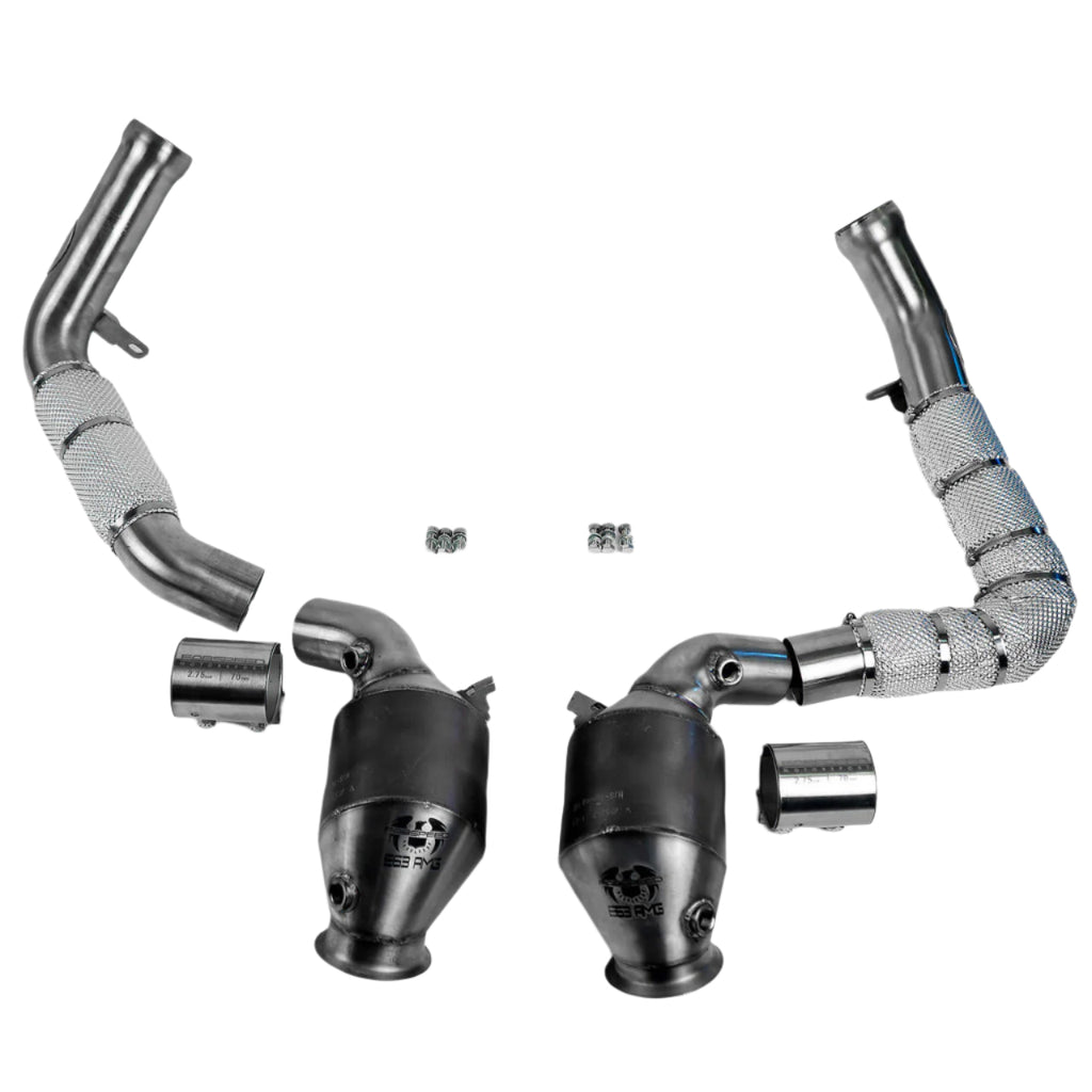 FS.MER.M177.SC-Fabspeed Mercedes-Benz AMG E-63s / GT63 Sport Cat Downpipes (2015-2021)-Fabspeed Motorsport