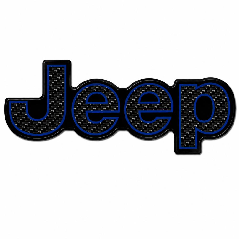 RBDCFJTB Carbon Fiber Jeep Trunk Badge 2011-2022 Grand Cherokee
