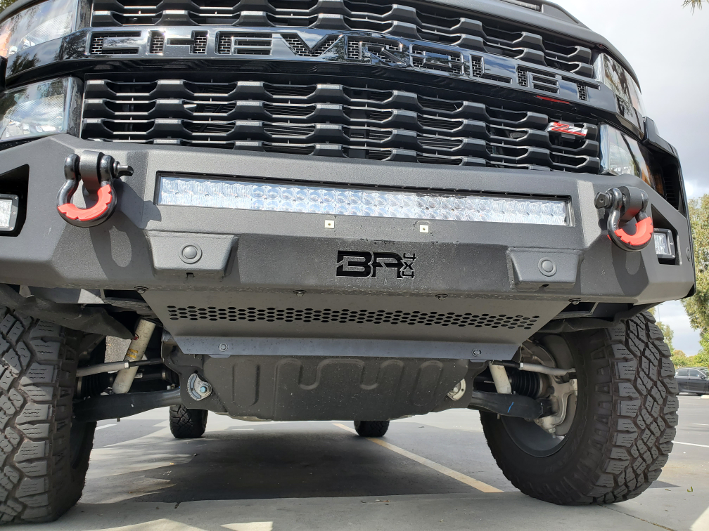 BODGM-5966-Body Armor 19-22 Chevrolet Silverado 1500 Intercooler Shroud for Ambush Bumper-Bumpers - Steel-Body Armor 4x4
