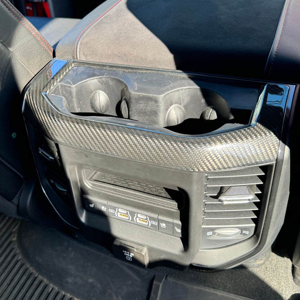 TRX / RHO carbon fiber rear cupholder 