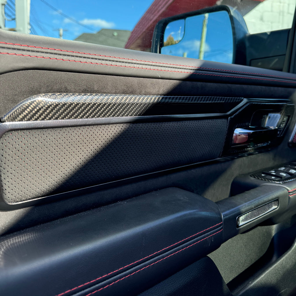 2019+ RAM 1500 TRX/RHO carbon fiber door applique covers