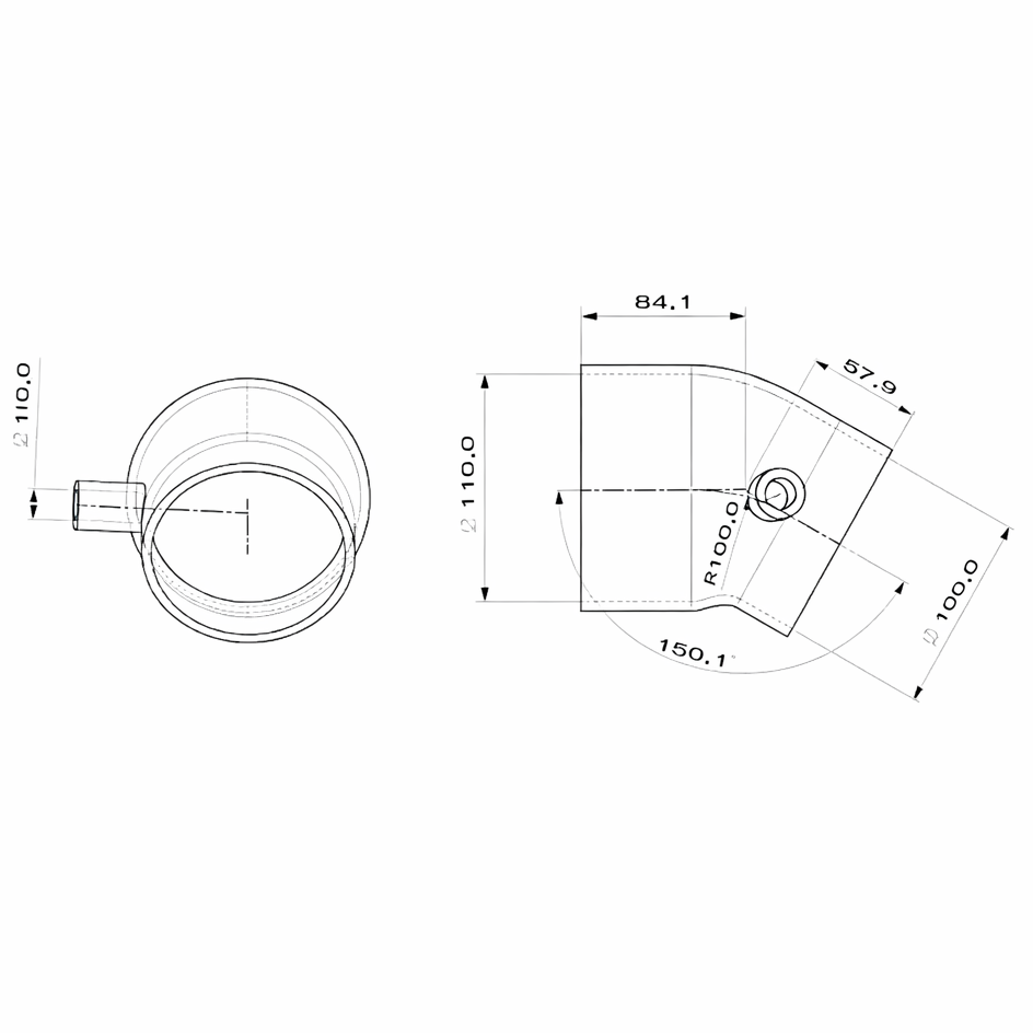 5" x 3 7/8" silicone replacement coupling