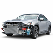 Load image into Gallery viewer, Subaru WRX with front bumper removed showing the installed PERRIN front mount intercooler core.