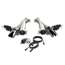 Load image into Gallery viewer, QTP527112-QTP 2018+ Jeep Grand Cherokee Trackhawk 2.75in 304SS Aggressor Cutout Dual Mid Pipes-Exhaust Cutouts-QTP